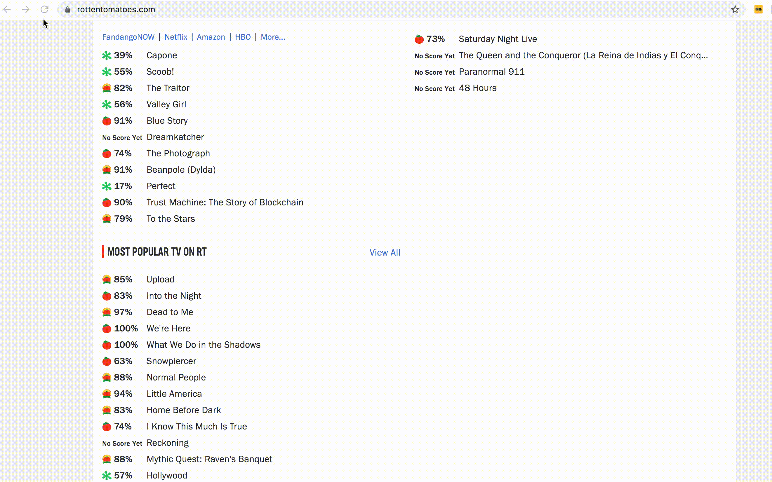 IMDb ratings on reload